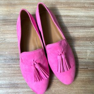 Brand New- J Crew pink slip on with tassels